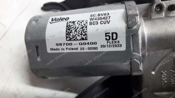 Hyundai Bayon Arka Silecek Motoru 98700-Q0400 SP YP (DG-123)