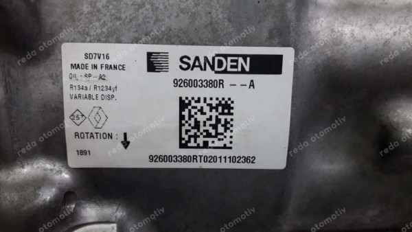 Dacia Jogger Sandero 1.0 TCE Klima Kompresörü Orj. 926003380R CP (CI-120)