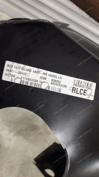 Hyundai Bayon Sağ Arka Çamurluk Davlumbazı 86821-Q0400 86825-Q0400 SP YP (MA-110)