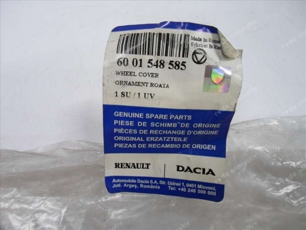 Dacia Solenza 13 İnç Jant Kapağı Orj 6001548585 YP (FC-118)