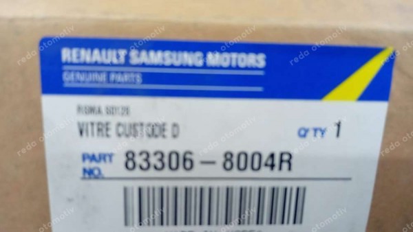 Renault Talisman Sağ Kelebek (Küstod) Camı 833068004R YP (GI-130)