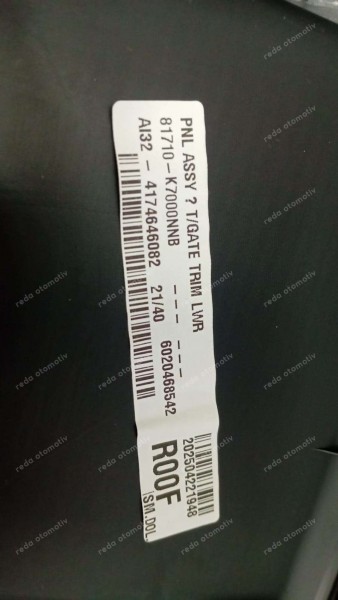 Hyundai İ10 Bagaj Kaplama 81710-K7000 SP YP (GD-120)