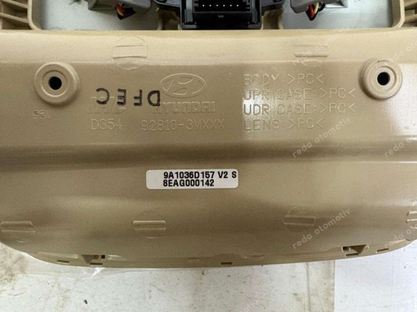 Hyundai Genesis Ön Konsol Tavan Aydınlatması Sunrooflu Krem Orj. Amb. 92810-3MXXX YP (FC122)