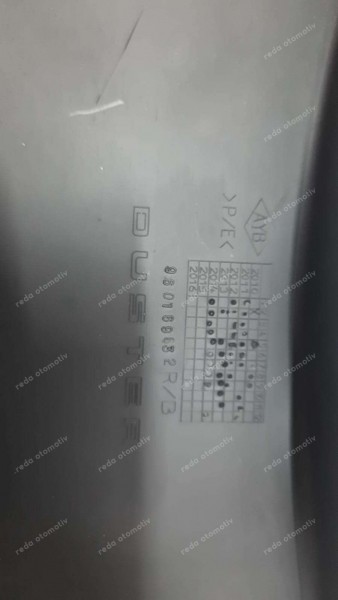 Dacia Duster Sağ Ön Çamurluk Koruma Bandı Bakaliti (Ufak) Dodik Ek Parça 960169632R YP (CB-120)-kopya