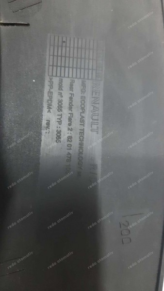 Dacia Lodgy Sol Arka Çamurluk Koruma Bandı Dodik (Kısa Parça) 8201478105 CP (CB-120)