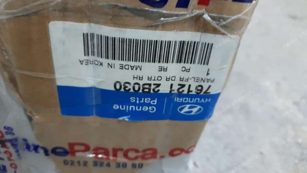 Hyundai Santa Fe Ön Sağ Kapı Sacı 76121-2B030 YP (FE-110)