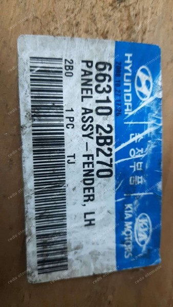 Hyundai Santa Fe Sol Ön Çamurluk Deliksiz 66310-2B270 YP (HD-110)