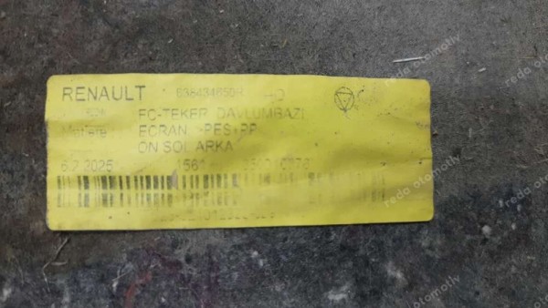 Renault Megane 4 Sol Ön Davlumbaz Arka Kısım 638434650R CP (GC-110)