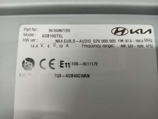 Hyundai Multimedya Radyo Navigasyon Ses Sistemi 96160-N7120 SP YP [G-F-130]