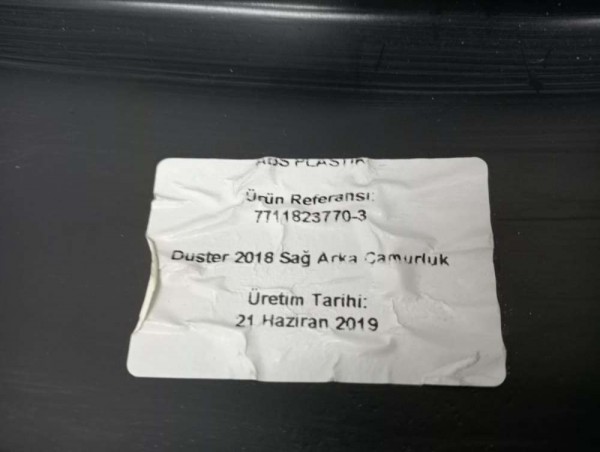 Dacia Duster Sağ Arka Çamurluk Koruma Bandı Dodik YS CP