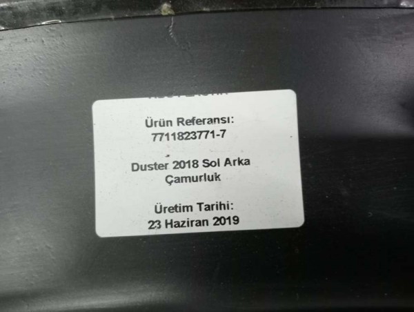 Dacia Duster Sağ Ön Çamurluk Koruma Bandı Dodik YS CP
