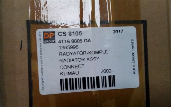 Ford Connect 1.8 TDCİ Motor Su Radyatörü Klimalı 4T16-8005-GA YS YP [ID-130]