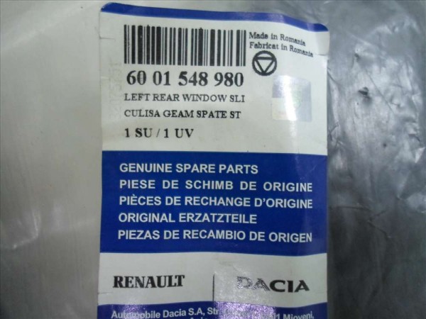 Dacia Logan Sandero 1 Sol Arka Kapı Cam Fitili Orjinal 6001548980 YP (F3)