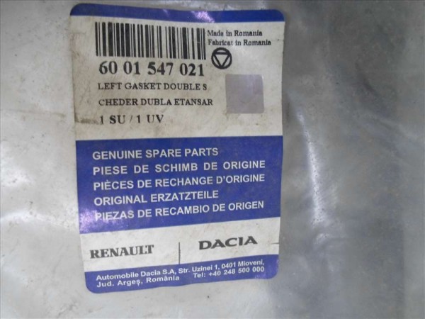 Dacia Logan Sandero Sol Kapı Kasa Üst Fitili 6001547021 Orjinal YP (F2)