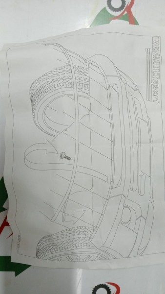 Renault Sport RVI Ön Tampon Alt Spoiler Lastiği 6020011245 YP (F1)