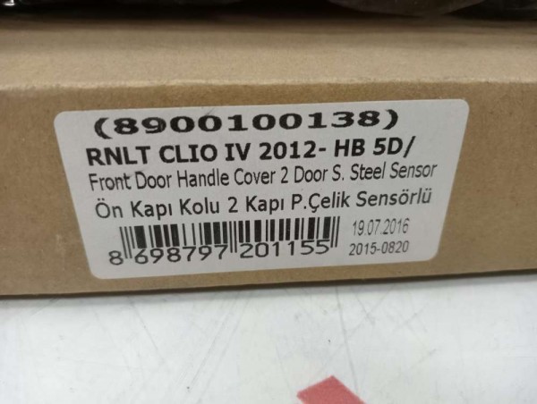 Renault Clio 4 Ön Kapı Nikelaj Krom Kaplama Eller Serbest 8900100138 YS YP [C-B-130]
