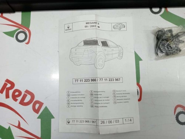 Renault Megane 2 Arka Kapı Cam Perdesi Takım ORJİNAL 7711223967 YP [D-B-130]