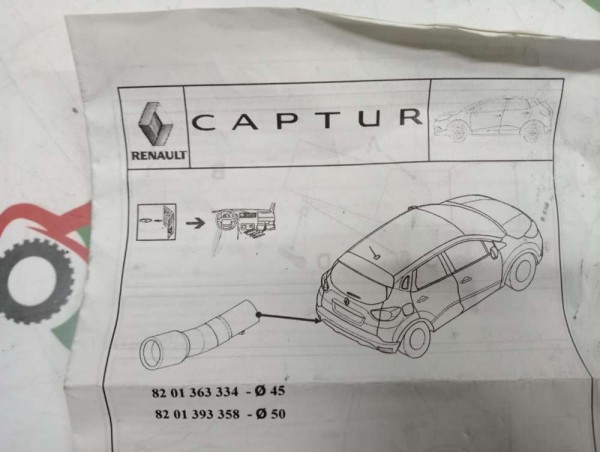 Renault Captur Krom Egzoz Ucu Orjinal 8201363334 YP [D-B-130]