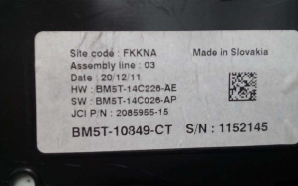 FORD FOCUS GÖSTERGE TABLOSU PANELİ KİLOMETRE SAATİ KOMPLE AYAK HASARLI BM5T-10849-CT CP HP (JA-120)