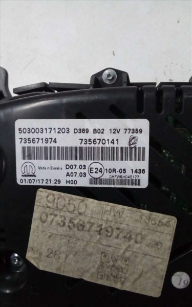 JEEP RENEGADE GÖSTERGE TALOSU PANELİ KİLOMETRE SAATİ KOMPLE 554003170301 503003171203 735670141 07356719740 CP HP (JB-120)