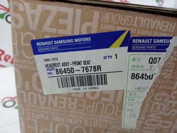 Renault Latitude Ön Koltuk Başlığı ( DERİ ) 864507678R YP