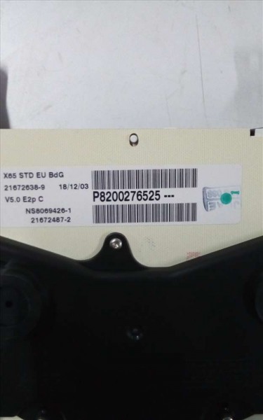 RENAULT CLIO 2 GÖSTERGE TABLOSU PANELİ KİLOMETRE SAATİ 8200276525 KOMPLE YP [J-A-130]