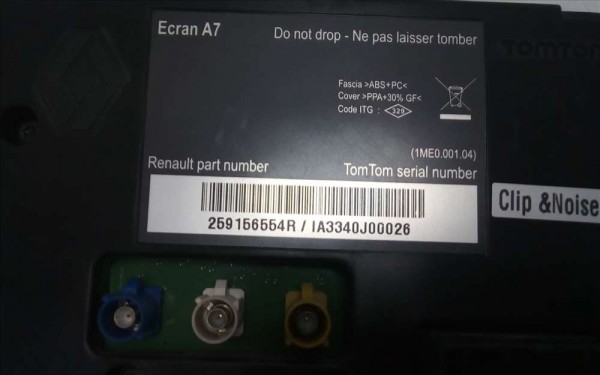 RENAULT MEGANE 3 FLUENCE NAVİGASYON BEYNİ EKRANI TOMTOM 259156554R CP (JB-130)