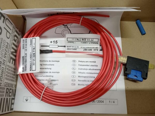 Renault Megane 3 Master Latitude Duster 12V Ek Kablo [7711226774] YP