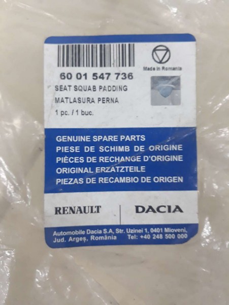 Dacia Duster Ön Koltuk Minder Süngeri YP 6001547736 (A1-A140)