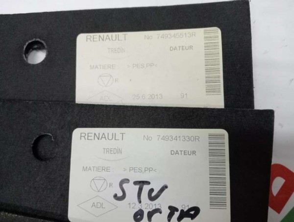 Renault Clio 4 Bagaj Travers Kaplaması Komple Takım [748893139R] [749341330R] YP [G-D-130]