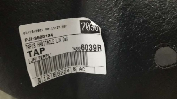 Renault Taliant  Taban Halısı YP YS[A1-B-110]