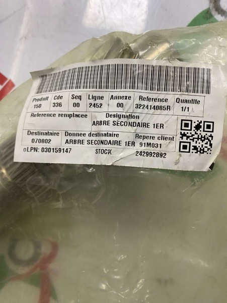 Renault Kajdar Kamalı Mil 322414085R YP (B-F-120)