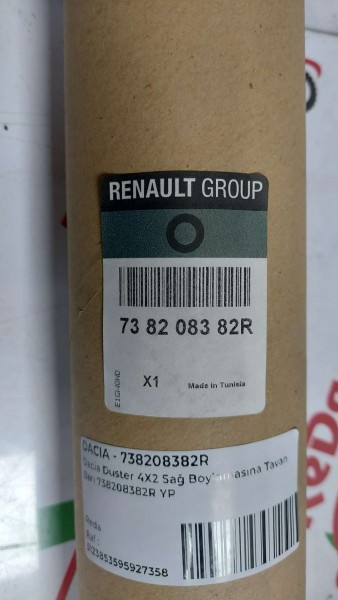 Dacia Duster 4X2 Sağ Boylamasına Tavan Barı 738208382R YP