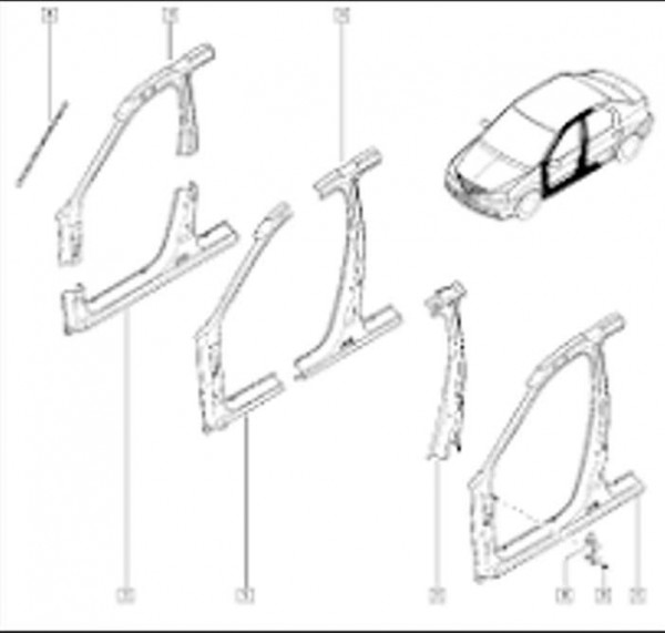 Dacai Logan Sandero Sol Ön Direk Kapı Sacı [762138626R] YP [B-A-130-7]