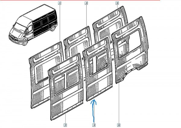 Renault Master 2 Sol Orta Panel Sacı 7750350627 YP (B-A-130-5)