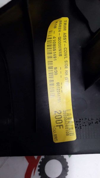 Hyundai İ20 Bayon Sağ Ön Direk Alt Trimi 85824-Q0000 SP YP (EA-110)