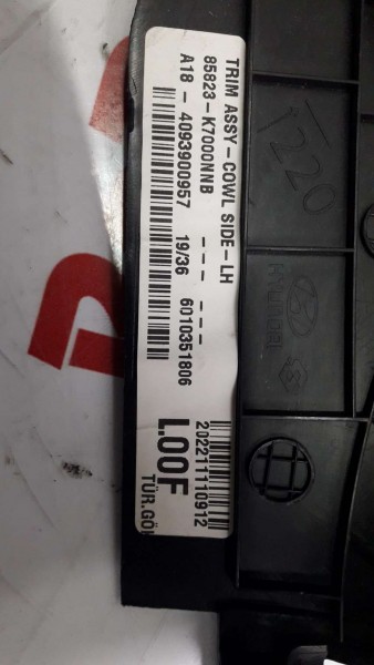 Hyundai İ10 Sol Ön Direk Alt Trim  85823-K7000 SP YP (DA-110)