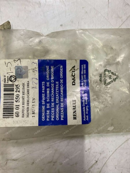 Dacia Logan Sol Arka Bagaj Kapı İçten Açma Kolu Orj YP 6001550295(IA-124)