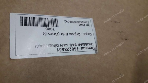 Renault Talisman Sağ Kapı Direk Sacı 760228551R YP (CH-130)
