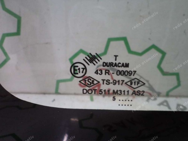 Dacia Logan Sol Arka Kelebek Camı Orjnal Sıfır 8200396086 YP (GH-120)