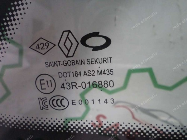 Renault Koleos 2 Sağ Arka Kelebek Camı Orjinal Sıfır 833006978R YP (GI-130)