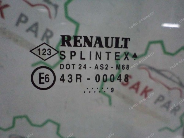 Renault Clio 2 Sol Arka Kapı Camı Orjinal Sıfır 7701470654 YP (GG-130)