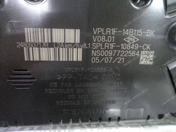 Renault Taliant Sandero Jogger Gösterge Saati Orjinal 248093717R YP (J-A-130)