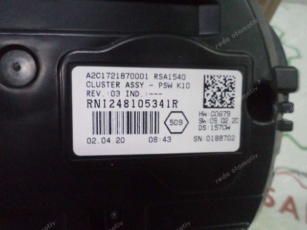 Renault Koleos 2 Gösterge Tablosu Hayalet Ekran 248105341R YP (JA-130)