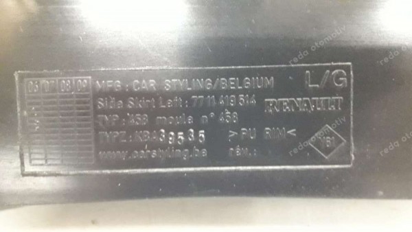 Renault Megane 2 Sedan PH2 Sol Marşpiyel Kaplaması Orj 7711419514 CP (İH-150)