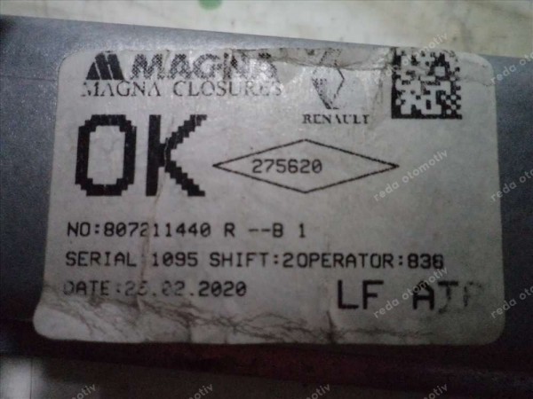 Dacia Logan Sandero Sol Ön Cam Krikosu Orj 807211440R CP (EE-110)