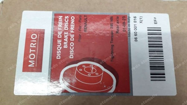 Renault Koleos2 Espace Fren Diski (MOTRİO) 8660001816 YP (HC-120)